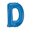 Anagram 33 in. Letter D Shape Foil Balloon Blue 86450